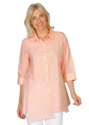 Emily Adams Cotton Blend Spliced Shirt