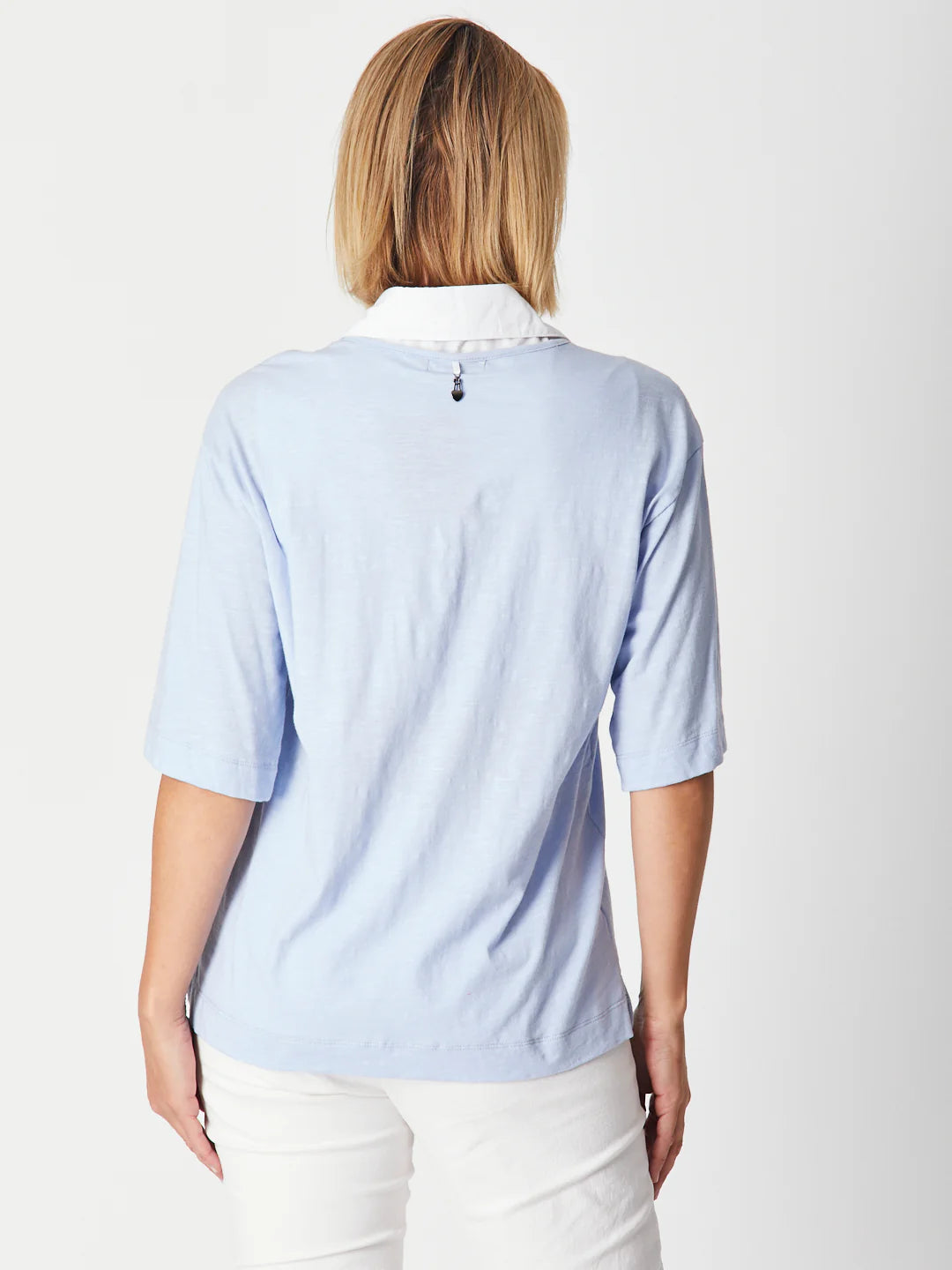 Dickey Faux Collar Top (Black or White)