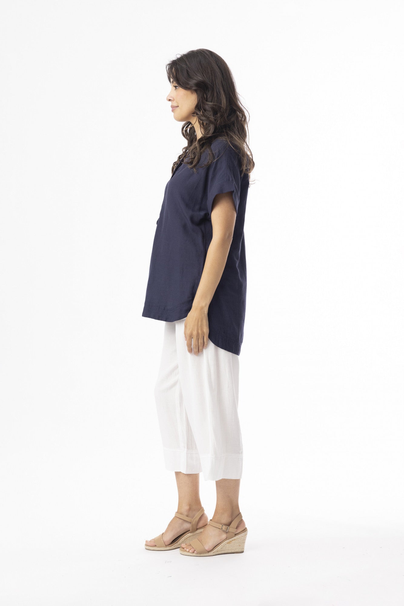 Orientique Linen Blend Top