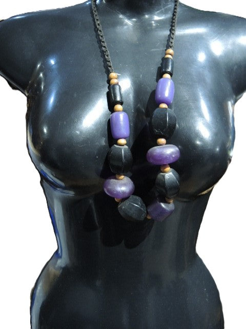 Purple and Black Necklace