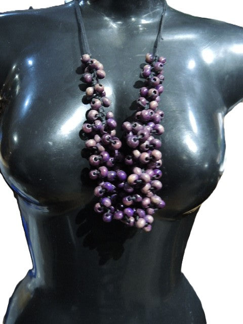 Purple bead necklace