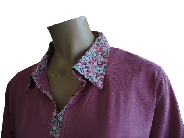 Renoma Floral Collar Polo Top (Many Colours)