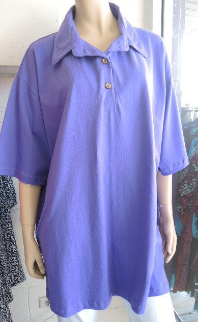 Plusss Stretch Cotton Polo Top (Many Colours)
