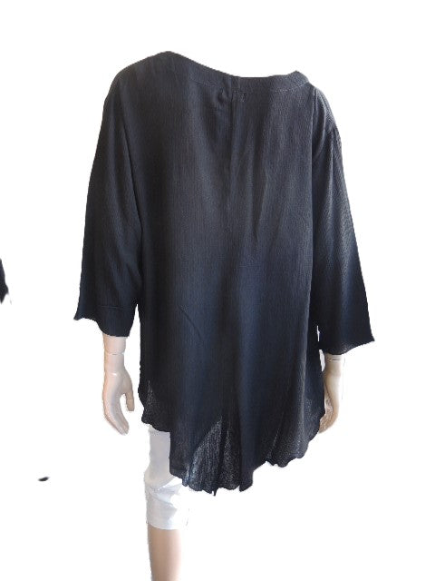 Plain Crinkle Rayon Top (Pink or Black)