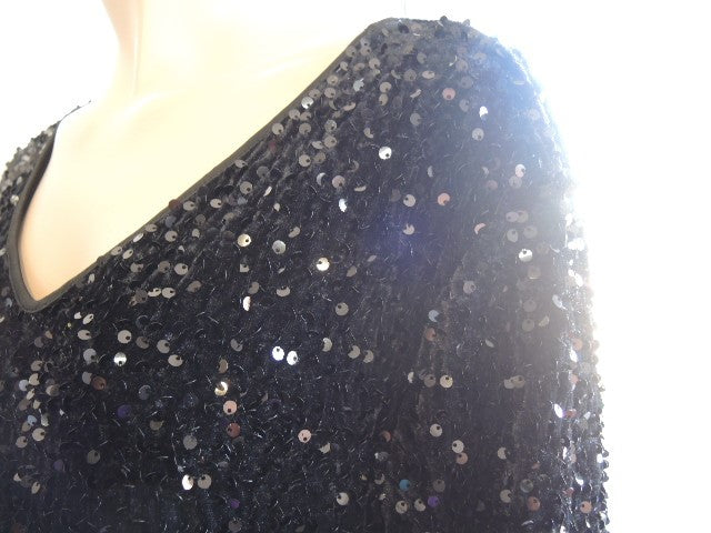 Black Sequined Dress