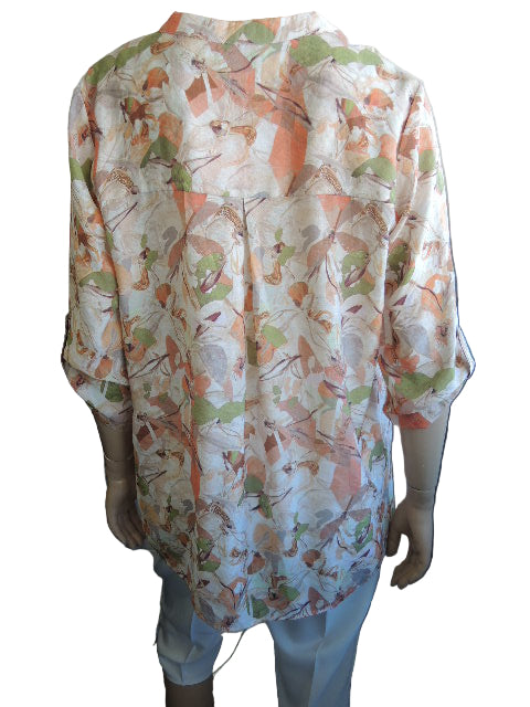 Jillian Apricot print Shirt