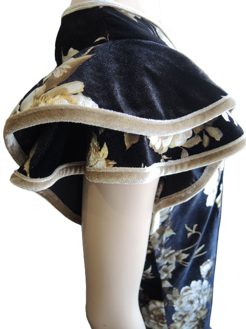 Pink Ruby Velvet and Floral Dress