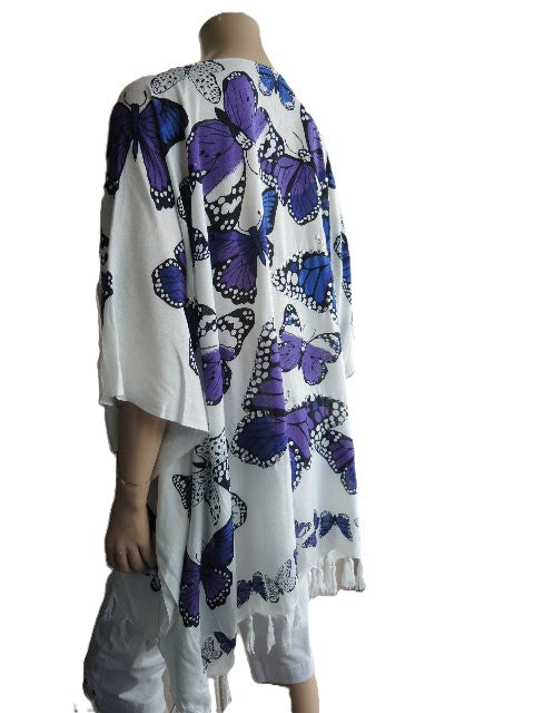 Pretty Butterfly Sequined Kaftan Top