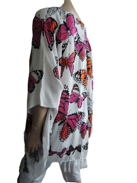 Sequined Butterfly Kaftan Top