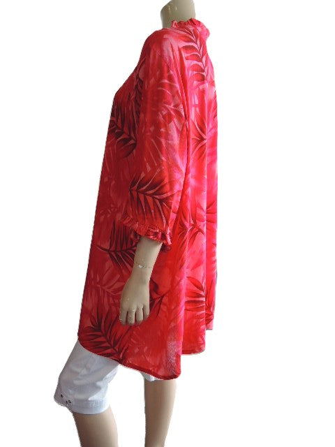 Plusss Crinkle Rayon Pintuck Top