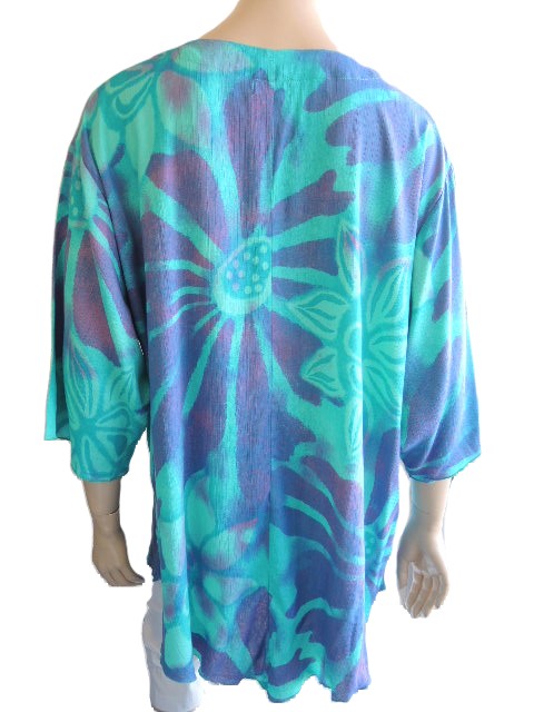 Plusss Crinkle Rayon Tassel Top (Sizes 16-36)