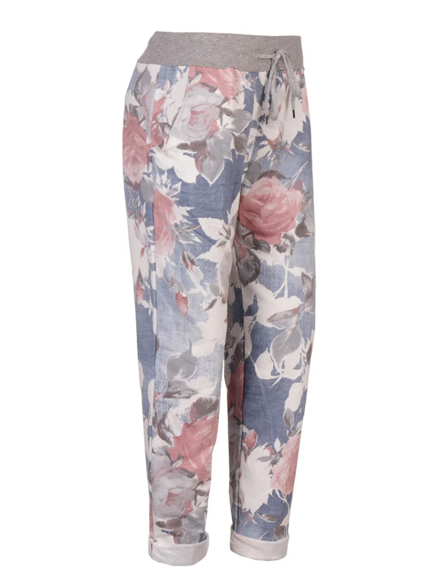 Italian Floral Print Jogger (4 colours up to size 20)