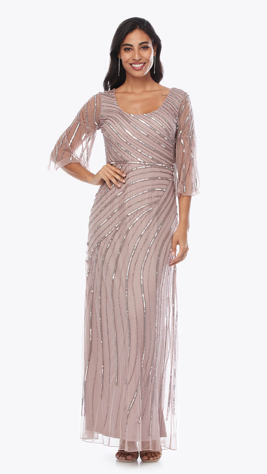 Jesse Harper Stunning Sequined Long Dress The Special Size Co