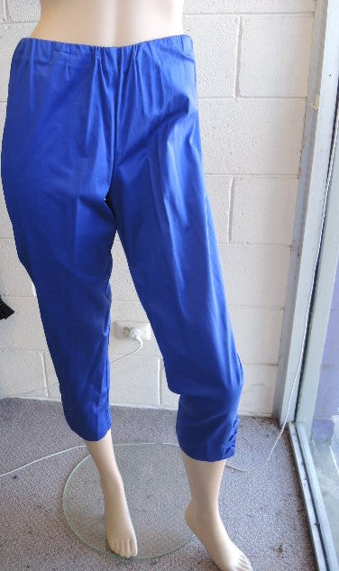 Swish Cotton Blend 3/4 Pants (Electric Blue or Hot Pink)