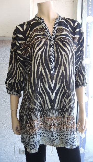 Solitaire Animal Print Top