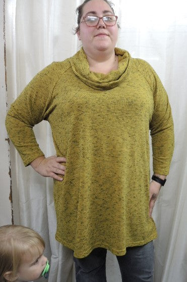 Stretch Cowl Necked Top