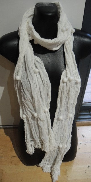 Crushed cotton/poly scarf