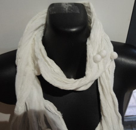 Crushed cotton/poly scarf
