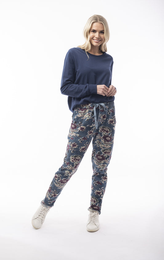 Orientique Stretch Cotton French Terry Pants