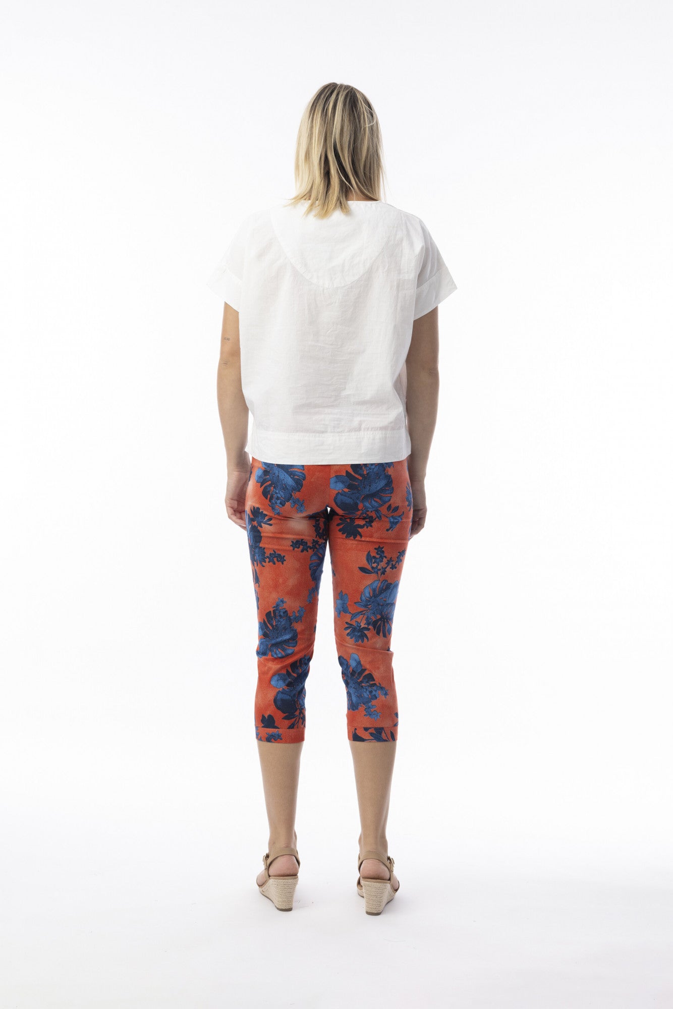 Orientique Arashi Print Stretch Cotton Pants