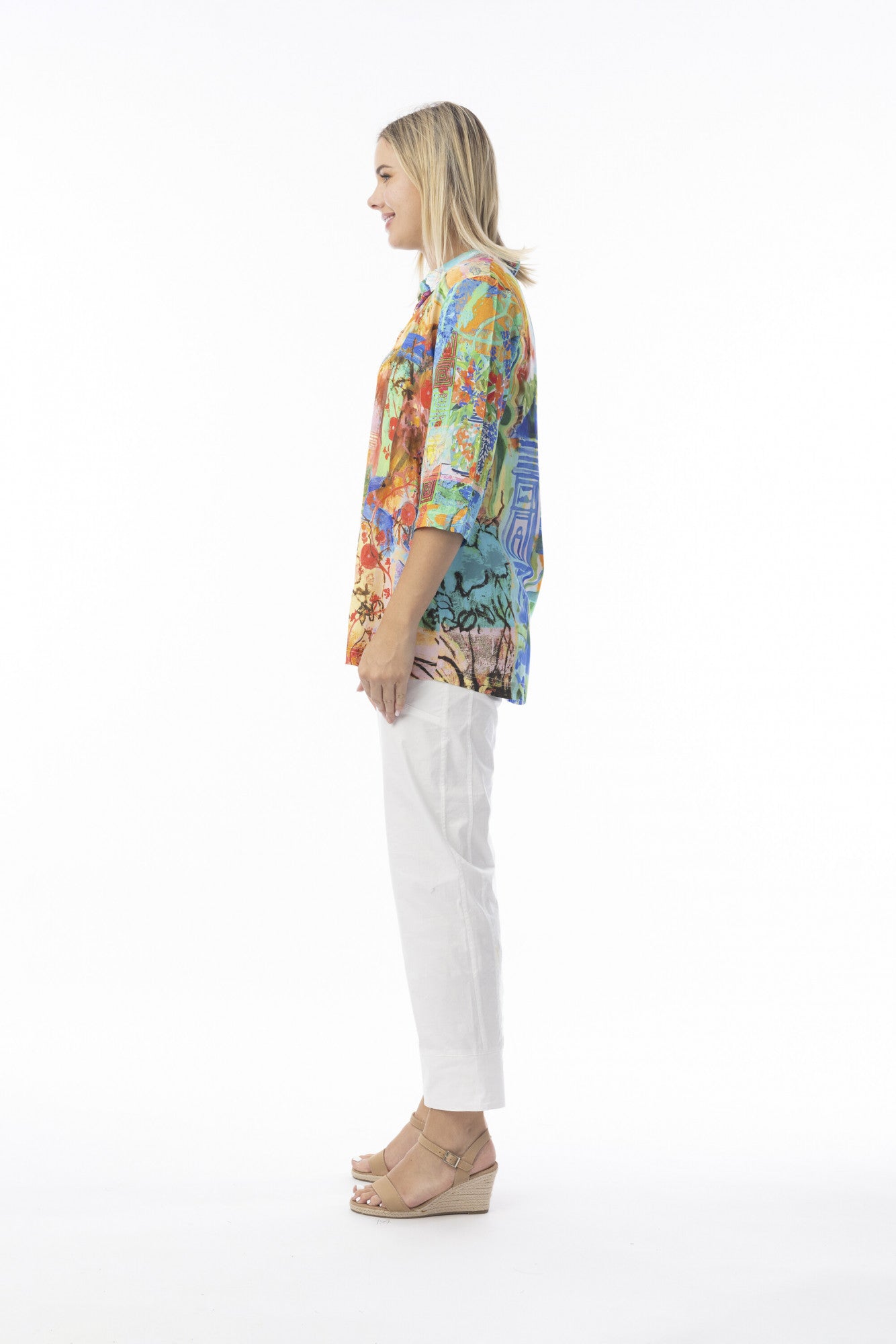 Orientique Oriental Digital Print Shirt