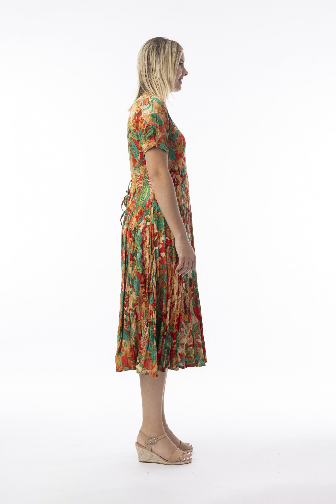 Orientique Flattering Godet Style Dress