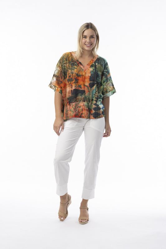 Orientique Vintage Tropical Top