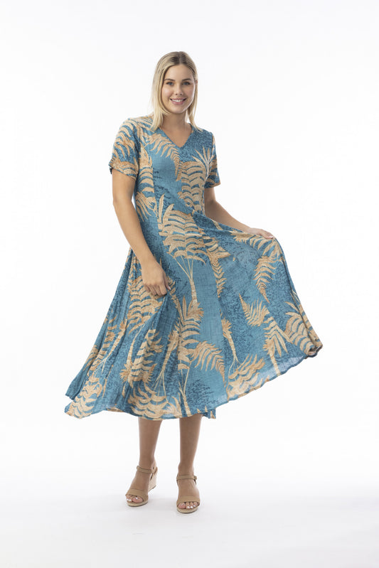 Orientique Flattering Godet Dress