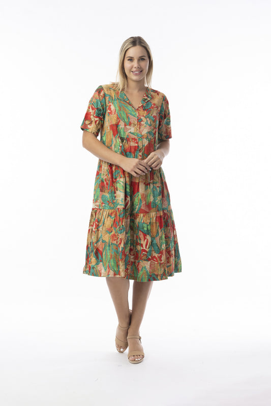 Orientique Organic Cotton Sao Paulo Layered Dress