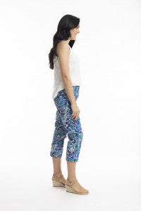 Orientique Cotton Cayman Print Pant