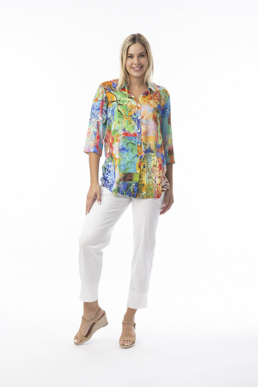 Orientique Oriental Digital Print Shirt