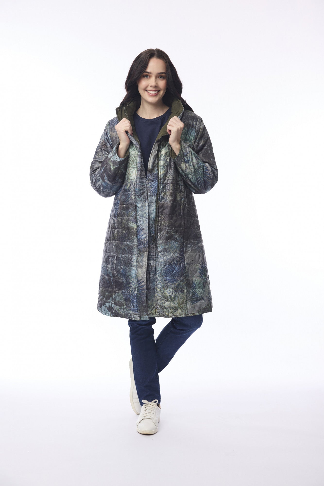 Orientique Tropical Jungle Reversible Puffer Jacket