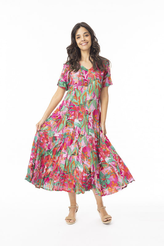 Orientique Flattering Godet Dress