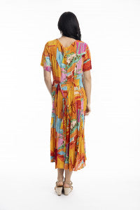 Orientique Flattering Godet Dress.