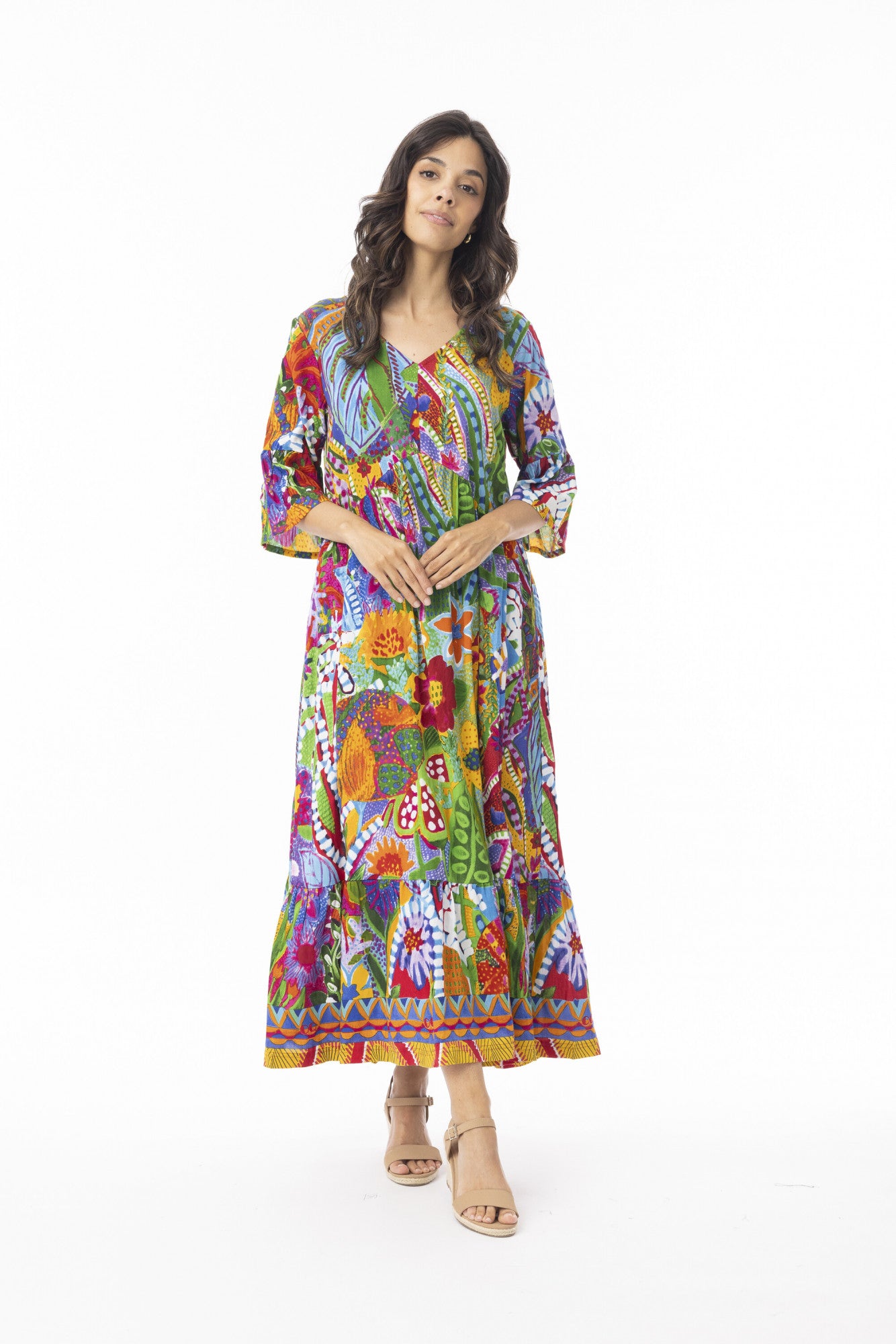 Orientique Impanema Frilled Hem Dress