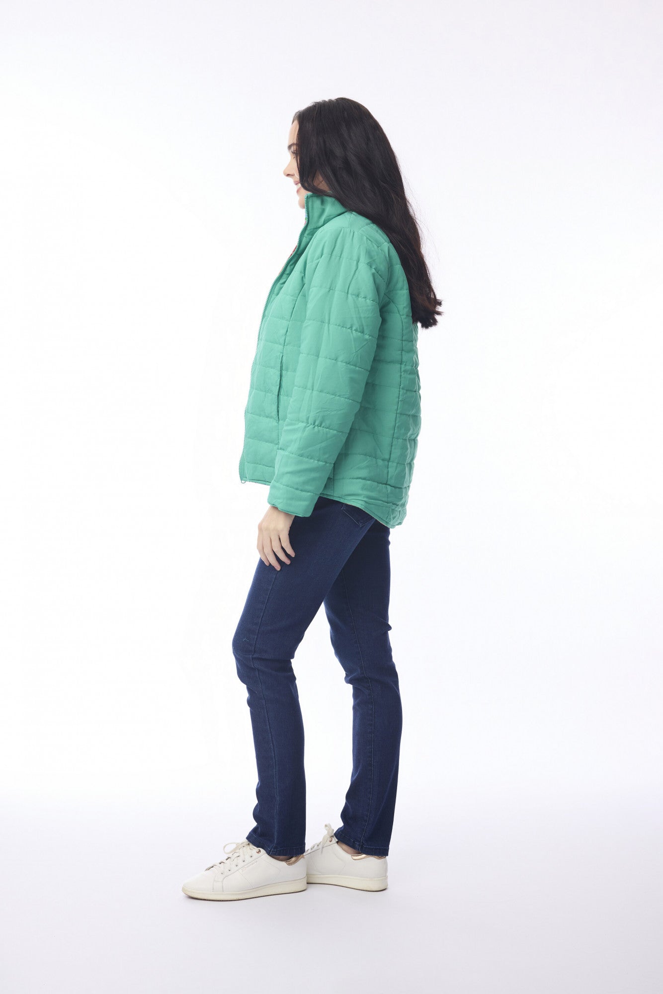 Orientique Oriental Bird Reversible Puffer Jacket