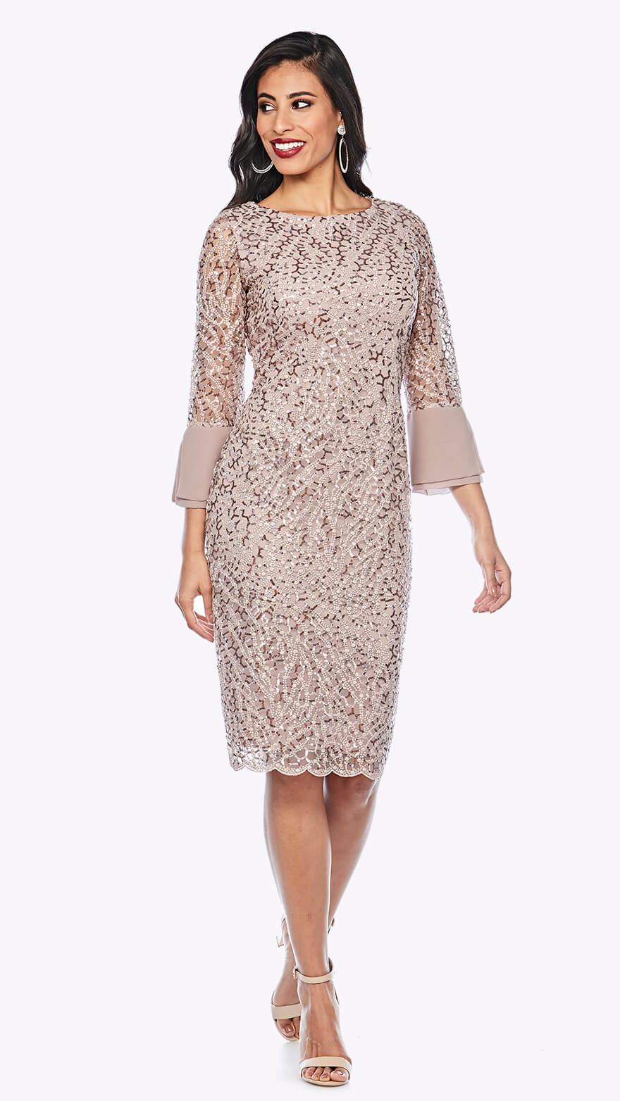 Jesse Harper Pink Lace Sparkle Dress