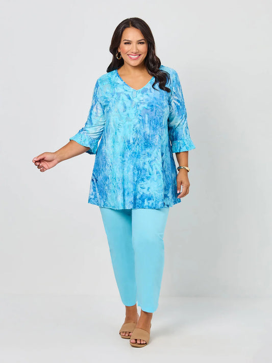 Swish Jacquard Swing Top Blue Skies