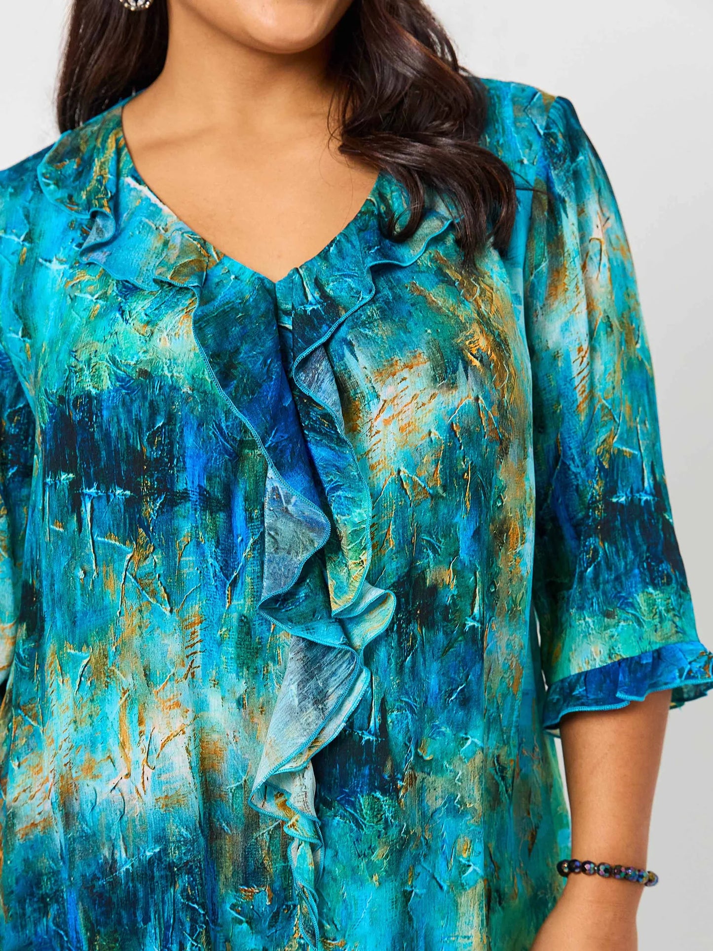 Swish Blue Mystique Viscose Top