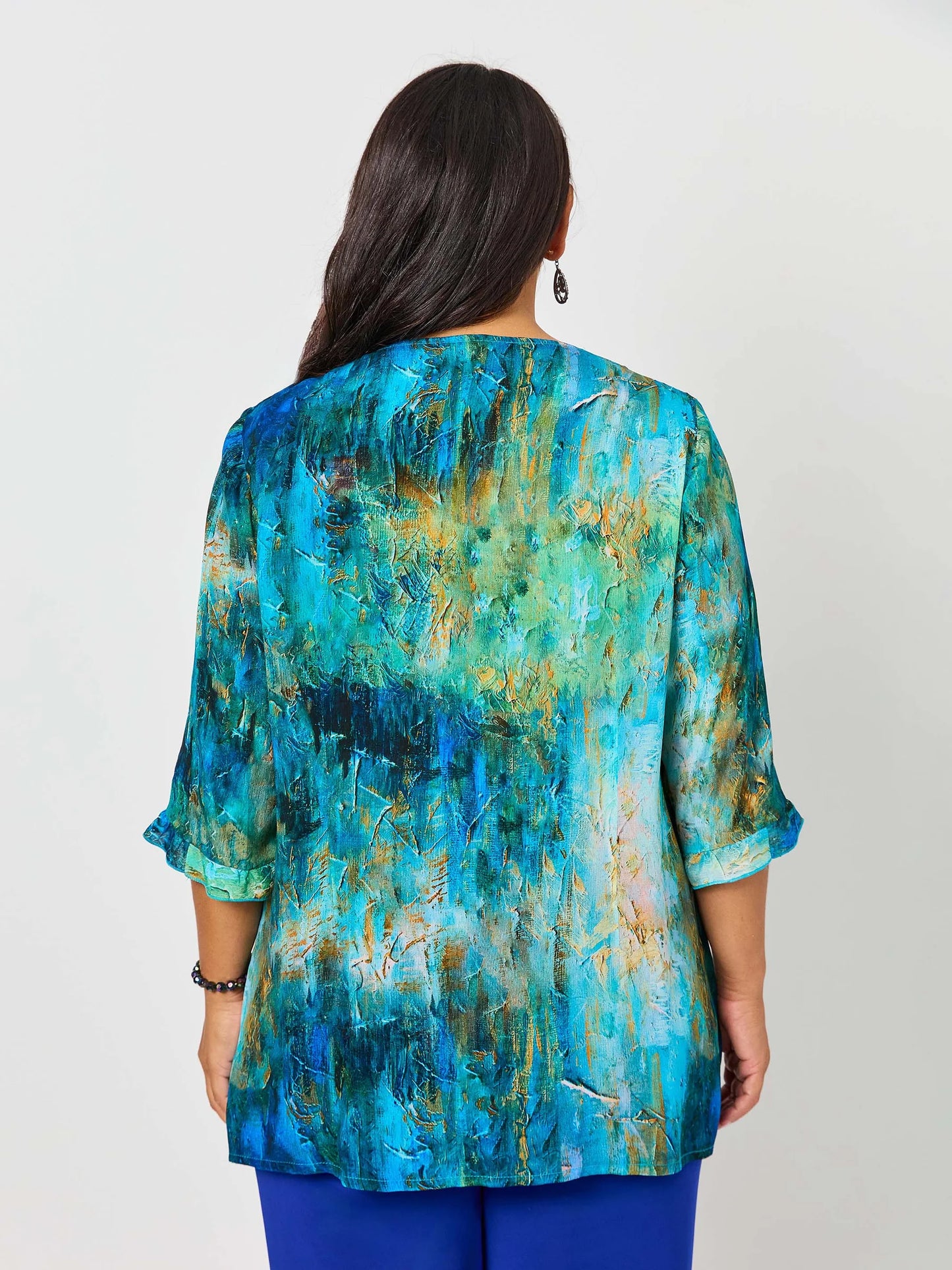 Swish Blue Mystique Viscose Top