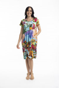 Orientique Copacabana Stretch Cotton Bubble Dress