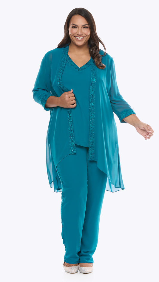 Layla Jones Chiffon Pant Suit (Sapphire Only)