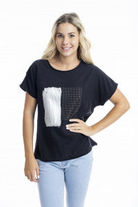 Orientique Diamante Embellished T Shirt