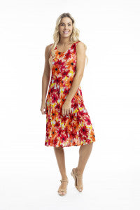 Orientique flattering Godet Dress