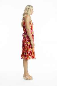 Orientique flattering Godet Dress