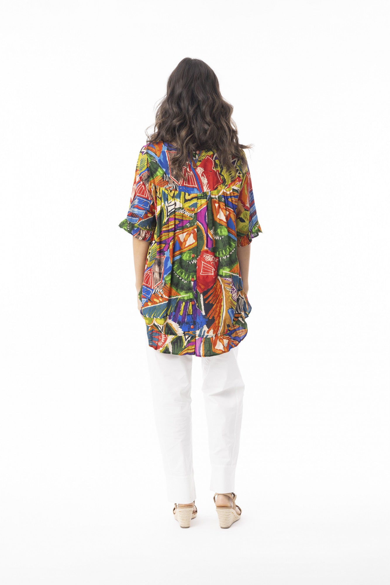 Orientique Rayon Frill Top