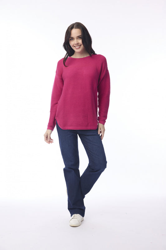Orientique Organic Cotton Rib Knit Jumper (Many Colours)