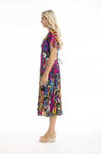 Orientique Flattering Godet Dress