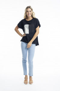 Orientique Diamante Embellished T Shirt