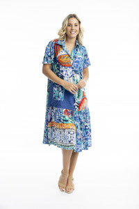 Orientique Cayman Cotton Midi Dress